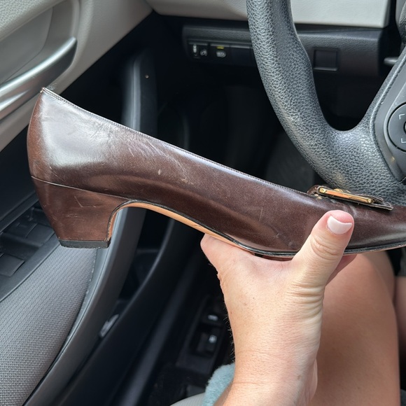 Vintage Salvatore ferragamo brown pumps - Picture 7 of 8
